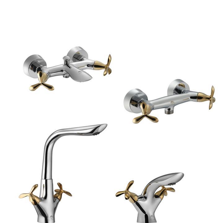 ست شیرآلات درخشان مدل آنتیک Derakhshan Antique Chrome Set Faucets